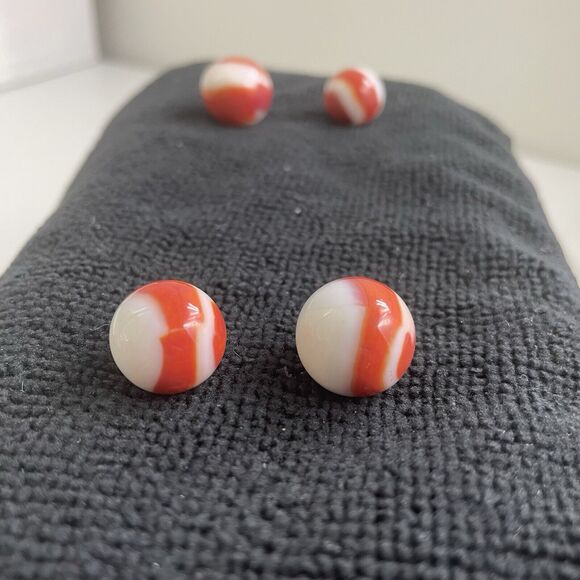 Vintage Marble King Eight Rainbow Red White Based Marbles Bundle - Picture 4 of 8